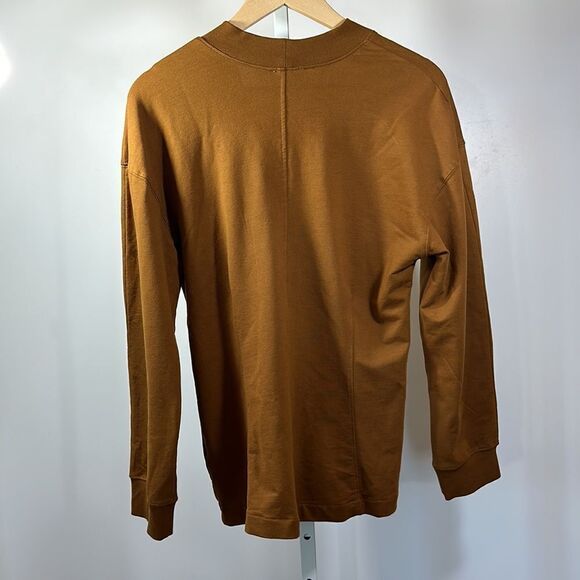 OPEN EDIT Women’s Button Front Sweatshirt Cardigan Brown Size Extra Small - Picture 6 of 9